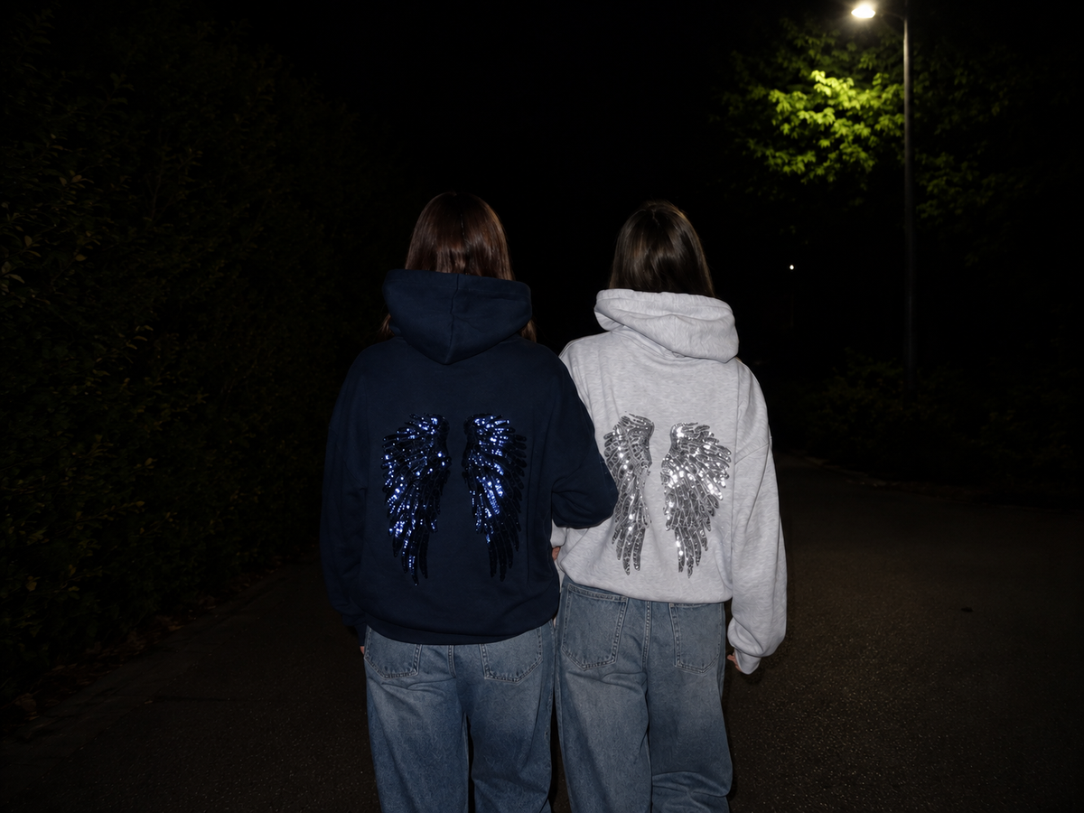 Sequin Angel Wings Hoodie