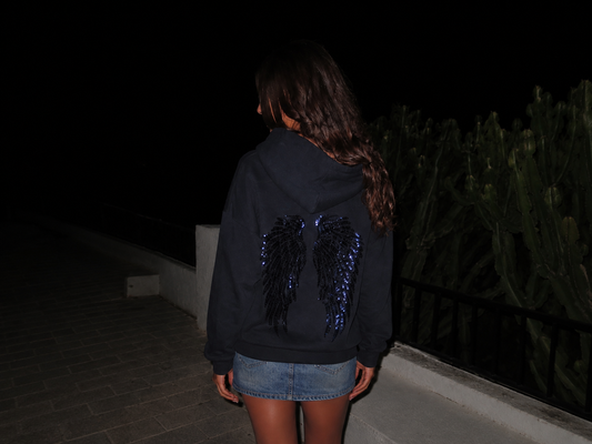 Sequin Angel Wings Hoodie