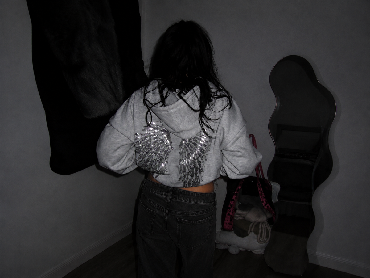 Sequin Angel Wings Hoodie