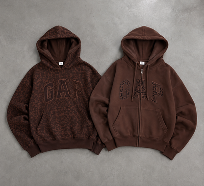 Gap Leopard Hoodie/zip-up