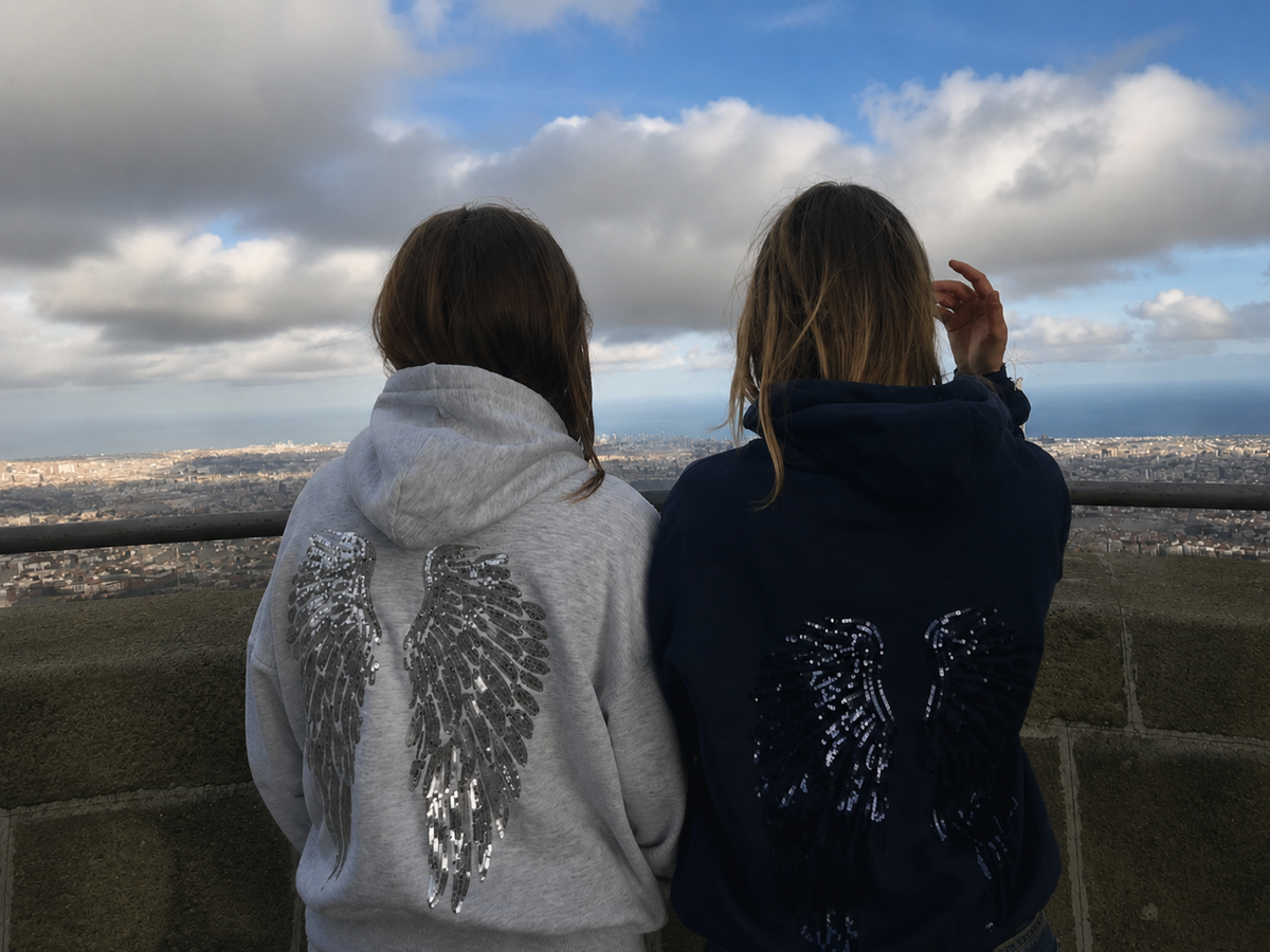 Sequin Angel Wings Hoodie