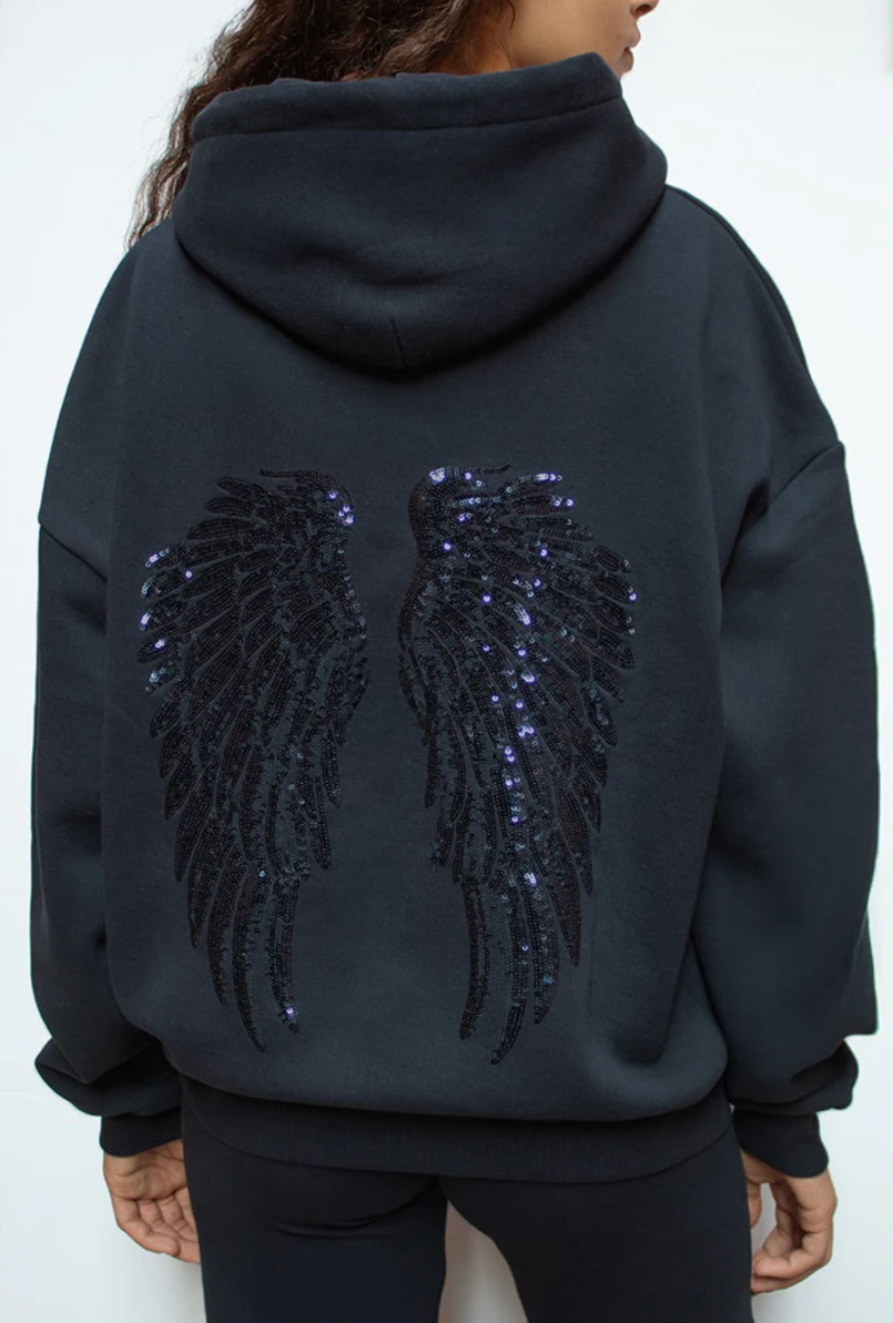 Sequin Angel Wings Hoodie